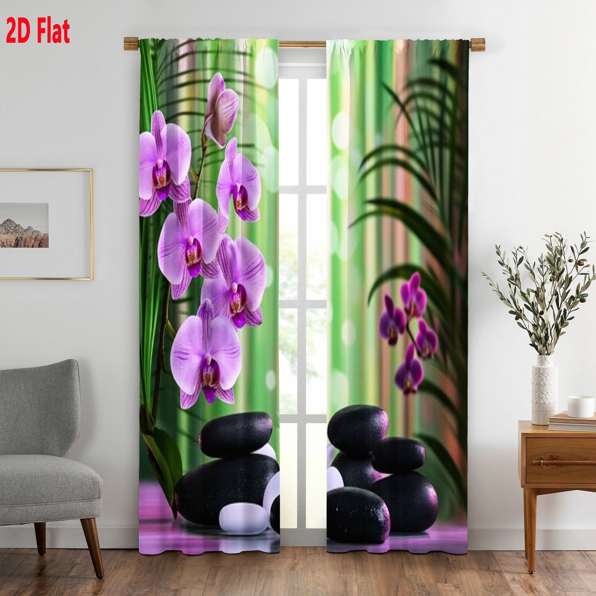 Spa And Wellness Hotel - 2D Flat, 2pcs Purple Orchid Zen